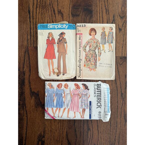 SOLD---9 Piece LOT Vintage Maternity Sewing Patterns Simplicity McCall Butterick - Picture 5 of 9
